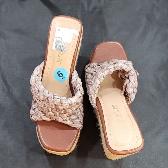 BRAND NEW OLIVIA MILLER IRMA OPEN TOE WEDGE HEEL SANDAL S2 - Picture 4 of 16